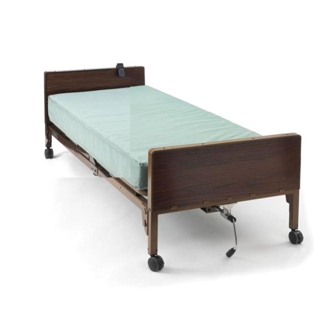 American Medical Rental & Supply semi electric hospital bed pictured on the supplier website