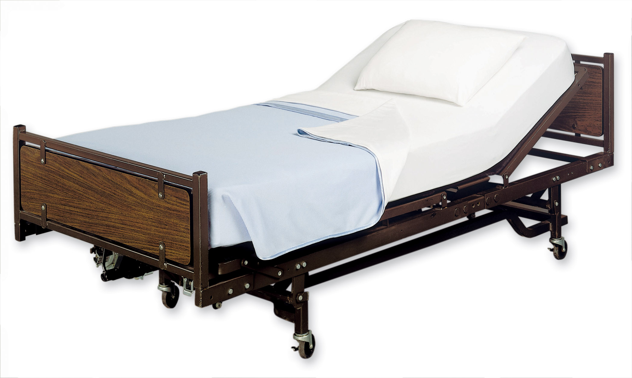 Sleep Solutions semi electric hospital bed pictured on the supplier website