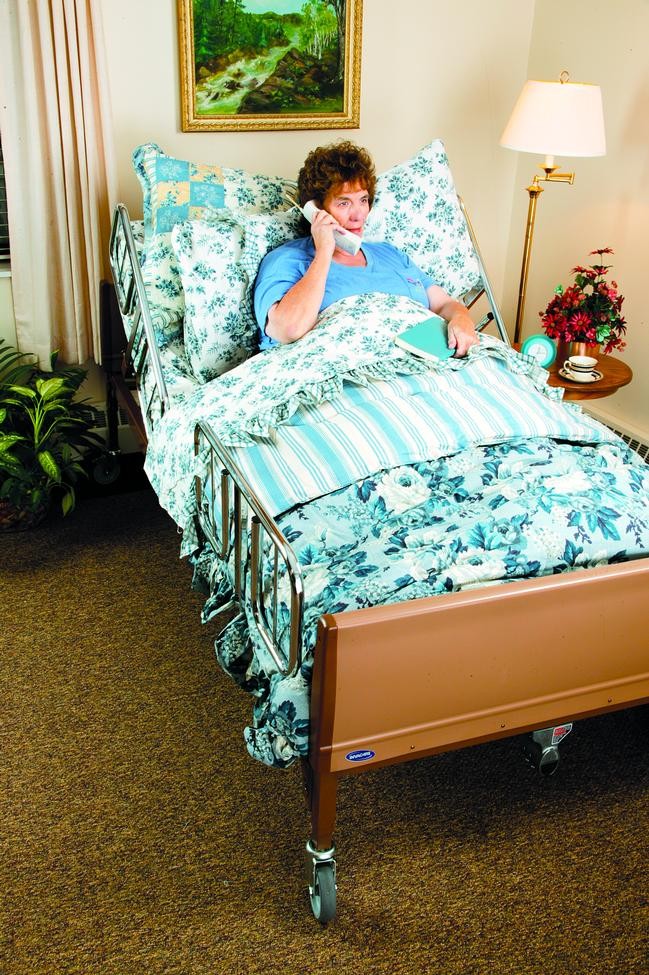 Boston Medical Supply / AM-PM Medical Supplies full-electric hospital bed pictured on the supplier’s website