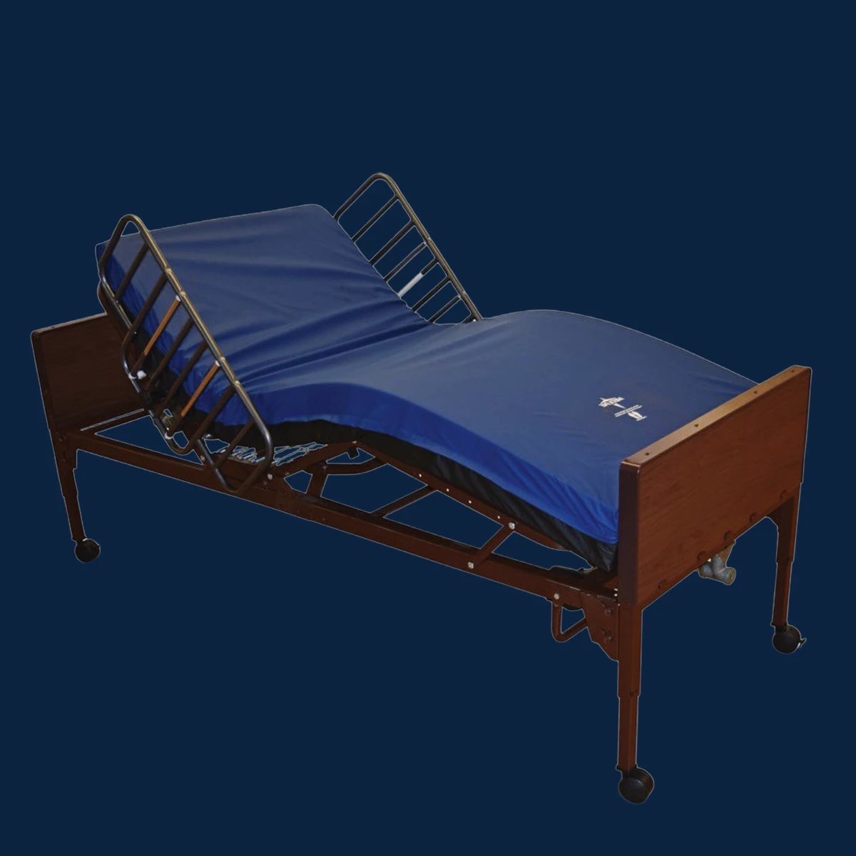 HELP Medical Equipment Rental rental hospital bed pictured on the supplier’s website