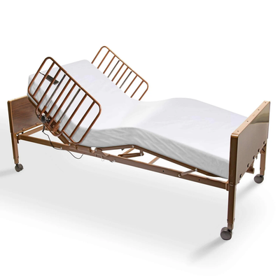 Suncoast Medical Supply full-electric hospital bed pictured on the supplier’s website