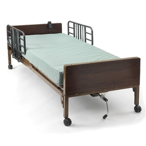 Semi-electric hospital bed pictured in MedServ’s Palatine rental listing
