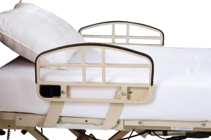 Close-up of the head section and assist rails shown on Sky Medical Supplies’ Alterra rental listing
