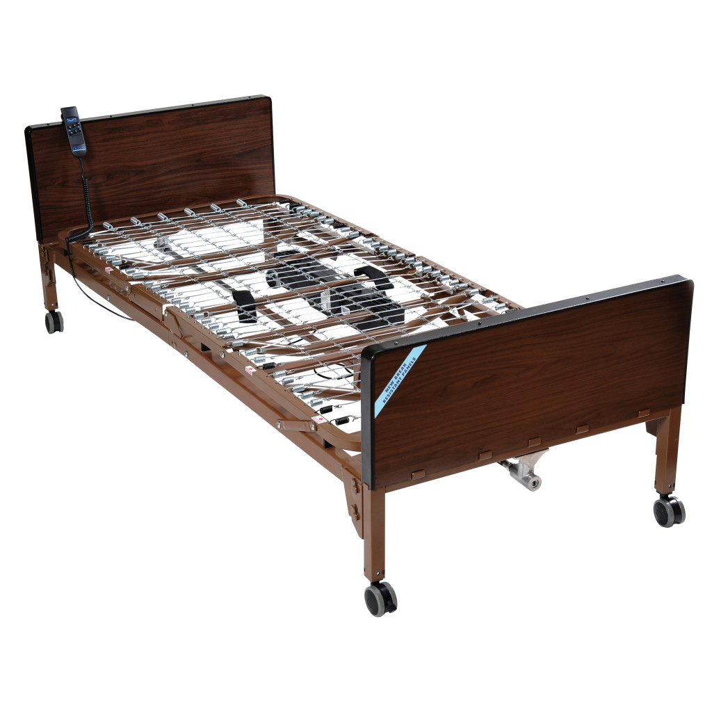 Bed frame pictured in the ValuPlus hospital-bed catalog, without mattress
