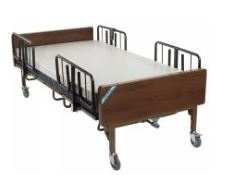 Hospital bed with mattress and rails pictured on Juro’s Billings rental page