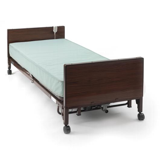 Homecare bed pictured by Comfort Care; ask whether this model is available to rent